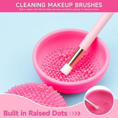 Makeup Brush Cleaner, Electric Makeup Brush Cleaner for Beauty Makeup Brush Set Cleaning Tool, Gift for Ladies, Mother'S Day. (Reddish-Black)