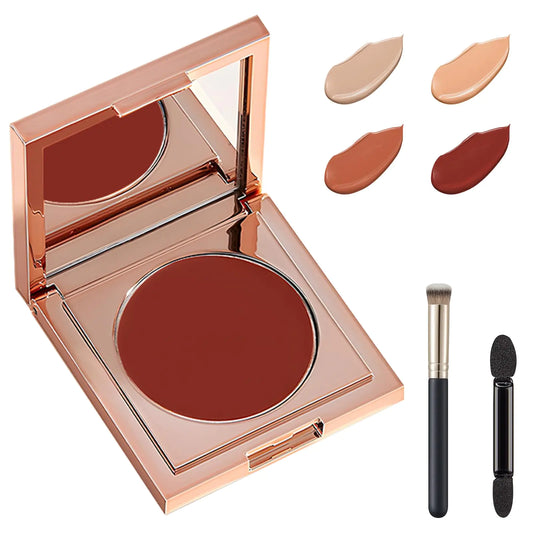 Colored Clay CC Undereye Corrector Color Corrector for Dark Circles with Brush Under Eye Concealer Conceal & Brighten Dark Circles Under Eye Hydrating Concealer (Red 1)